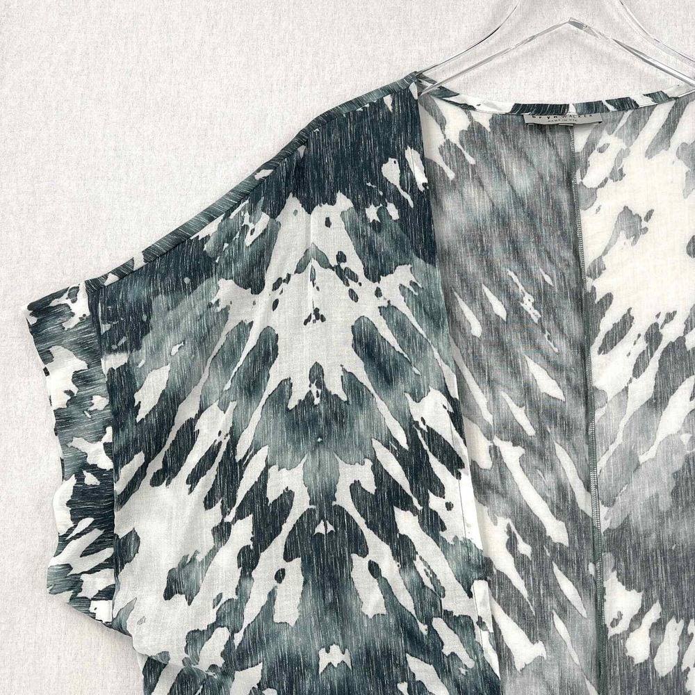 BRYN WALKER Ezra Printed Kimono Duster XL White Blue Lightweight Lagenlook Layer - Picture 7 of 15